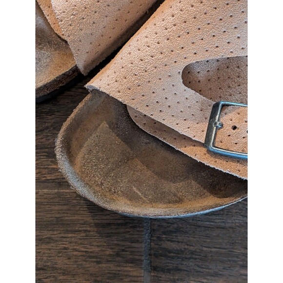 Birkenstock Zurich Beige Dotted Suede Slide Mens Size EU 45 US 12-12.5